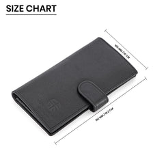 ラグジュアリー・ソフト・カウハイド・レザー・ロングウォレット